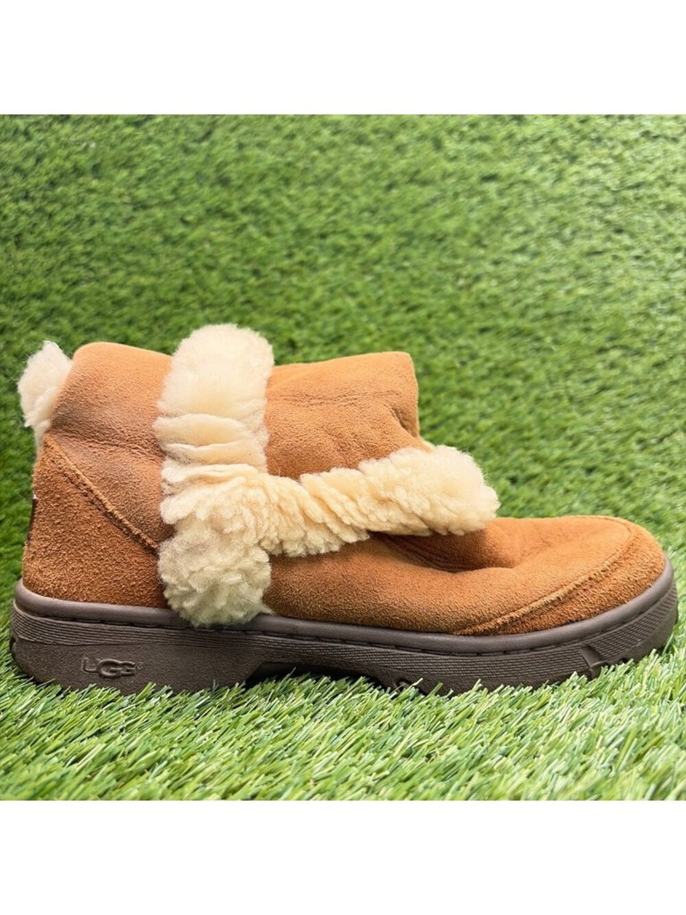 UGG Sunburst Tall Womens Size 7 Brown Chestnut Outdoor Suede Pull On Boots